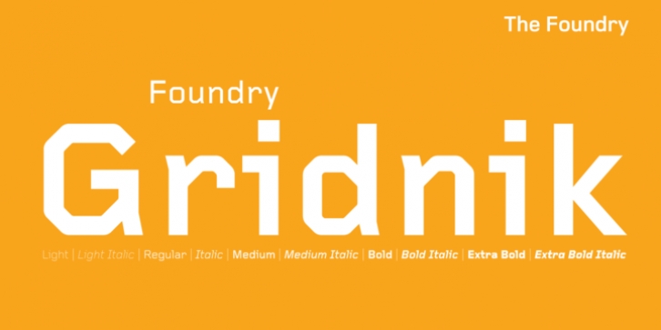 Foundry Gridnik font preview