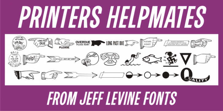 Printers Helpmates JNL font preview