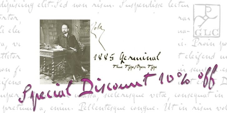 1885 Germinal font preview