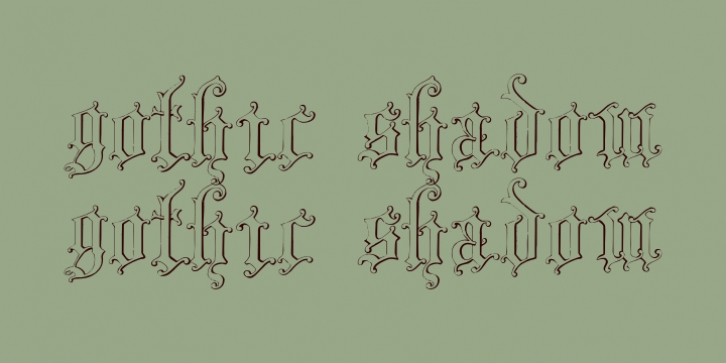 Gothic Shadow font preview