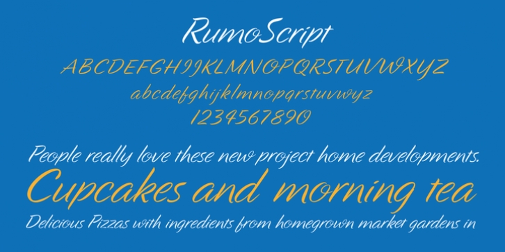Rumo Script font preview
