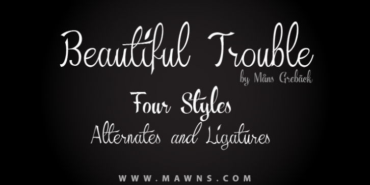 Beautiful Trouble font preview