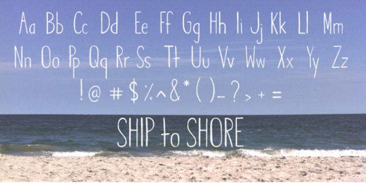 Ship to Shore font preview