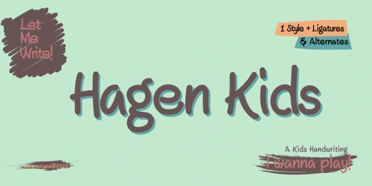 Hagen Kids font preview