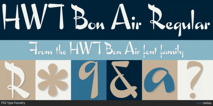 HWT Bon Air font preview