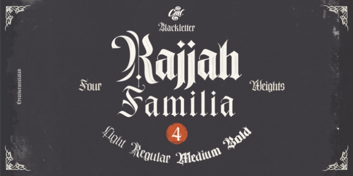 Rajjah Famillia font preview