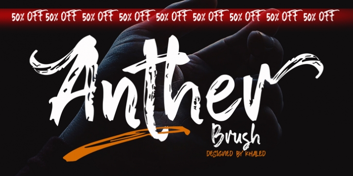 Anther Brush font preview