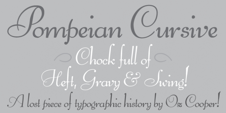 Pompeian Cursive font preview