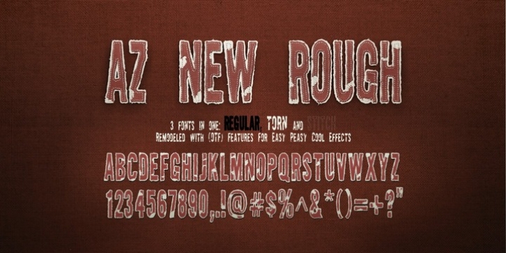 AZ New Rough font preview