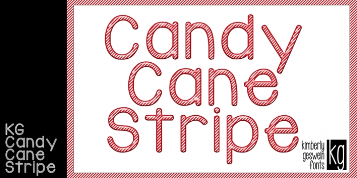 KG Candy Cane Stripe font preview