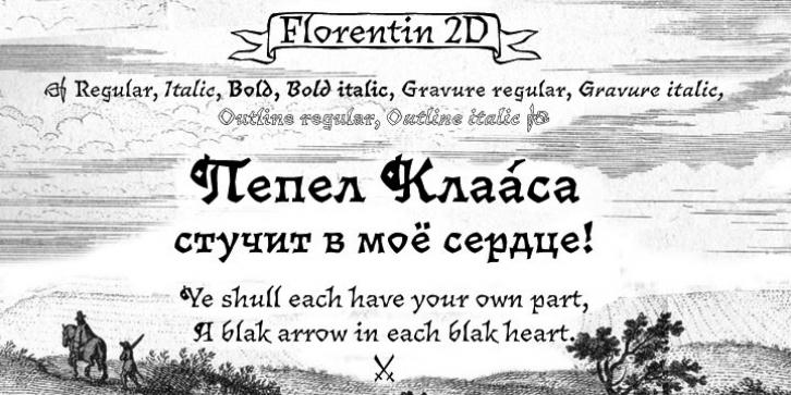 Florentin 2D font preview