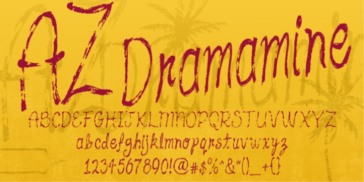 AZ Dramamine font preview