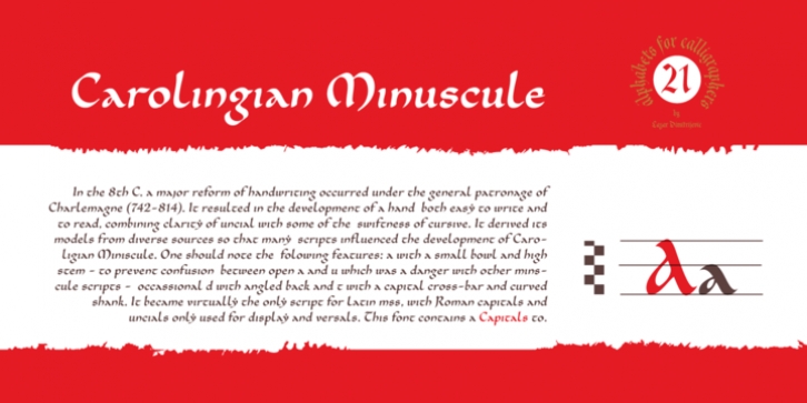 Cal Carolingian Minuscule font preview