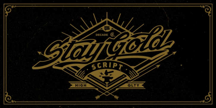 Stay Gold font preview