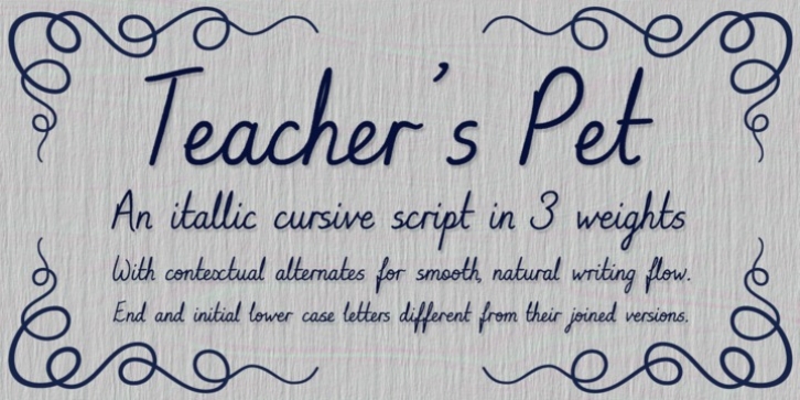 Teacher's Pet font preview