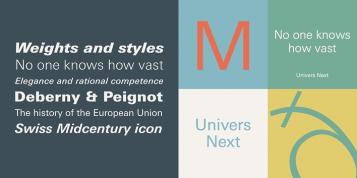 Univers Next font preview