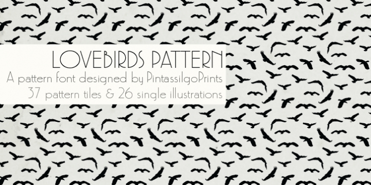 Love Birds Pattern font preview