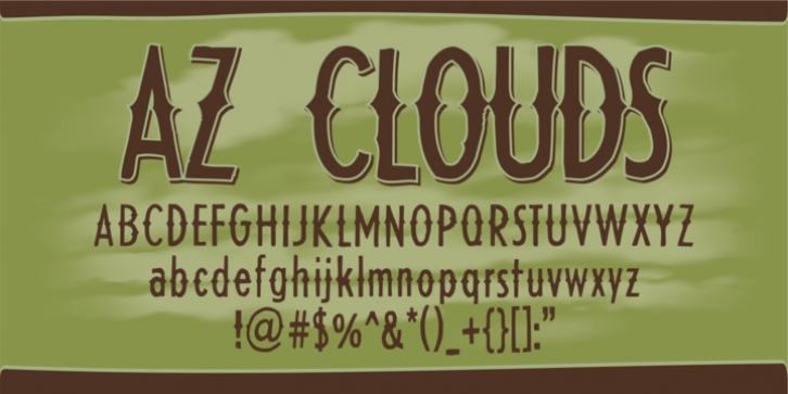 AZ Clouds font preview