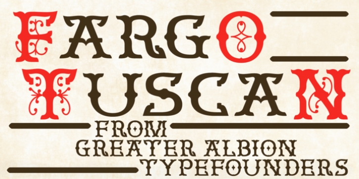 Fargo Tuscan font preview