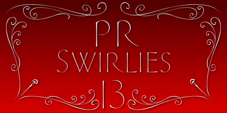 PR Swirlies 13 font preview