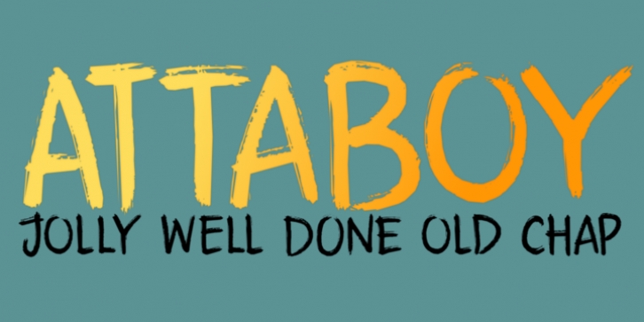 Attaboy font preview