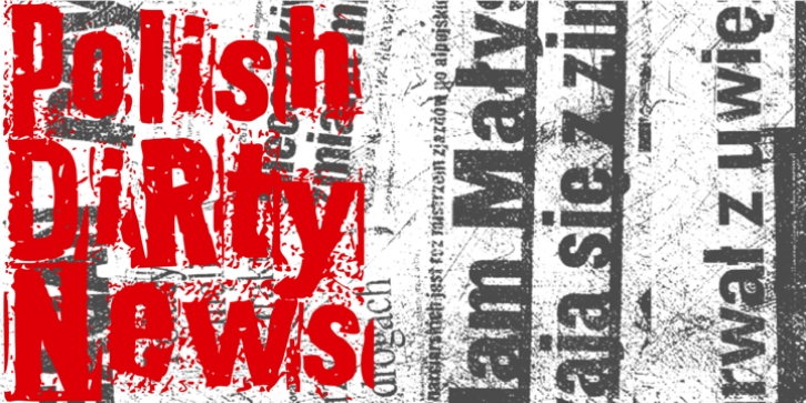 Polish Dirty News font preview