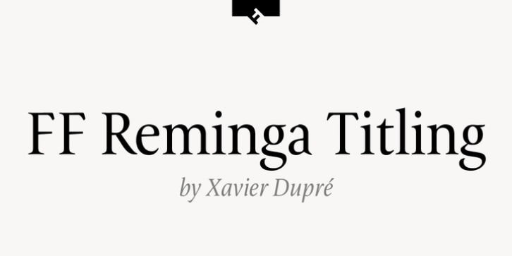 FF Reminga Titling font preview