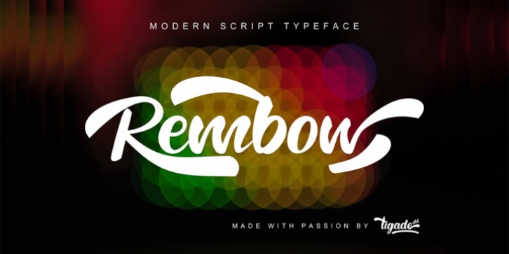 Rembow font preview