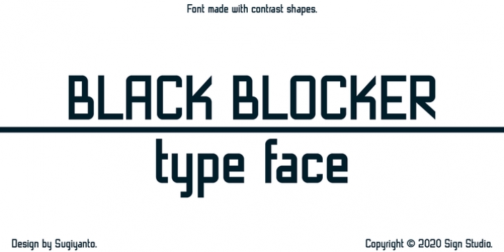 Black Blocker font preview