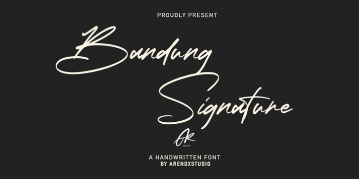 Bandung Signature font preview