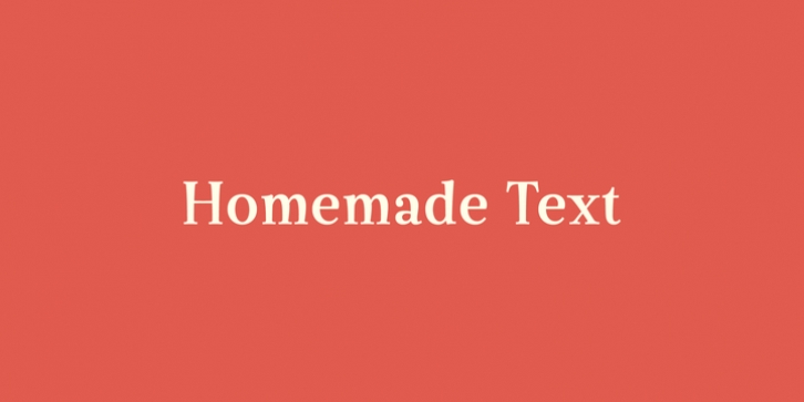 Homemade Text font preview