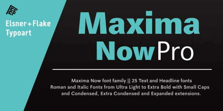 Maxima Now Pro font preview