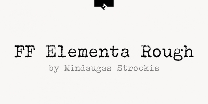 FF Elementa Rough font preview