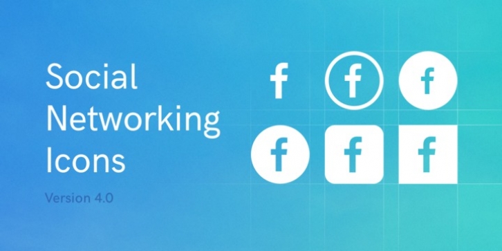 Social Networking Icons font preview