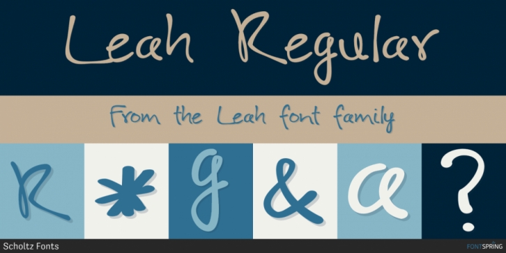 Leah font preview