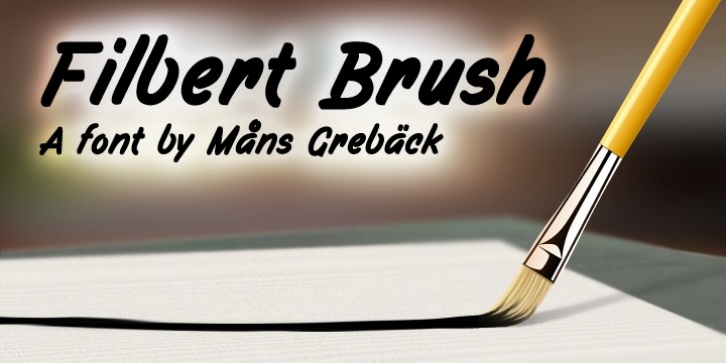 Filbert Brush font preview
