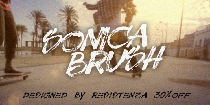 Sonica Brush font preview