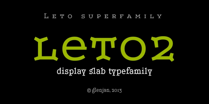 Leto Two font preview