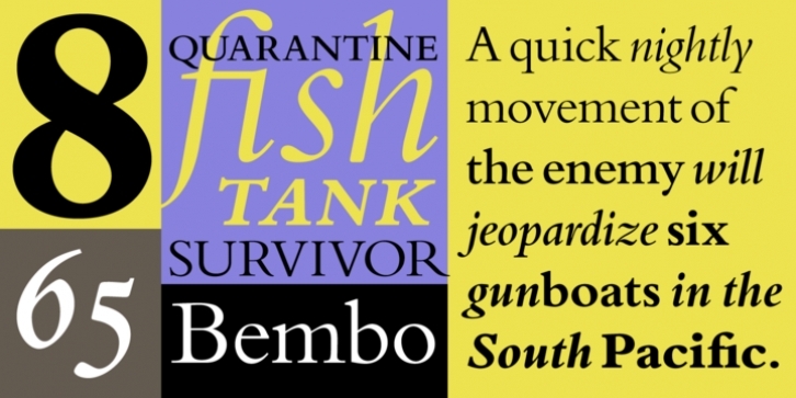 Bembo font preview