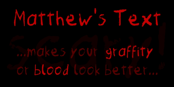 Matthew's Text font preview