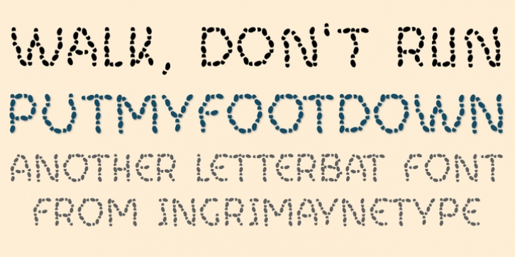 Put My Foot Down font preview