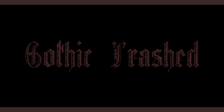 Gothic Trashed font preview