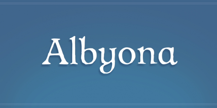 Albyona font preview