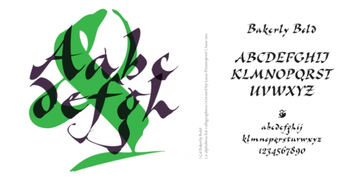Cal Bakerly font preview