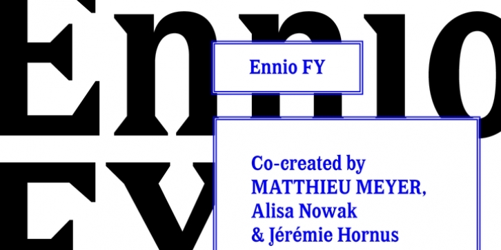 Ennio FY font preview
