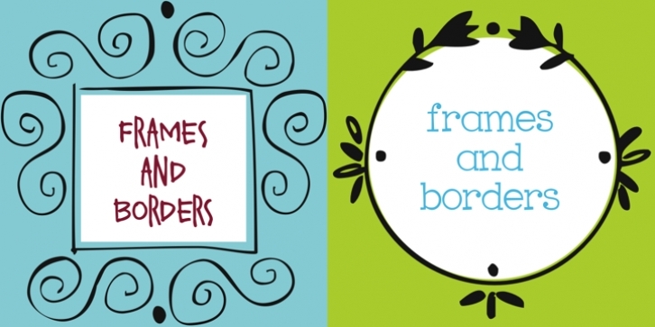 Frames And Borders font preview