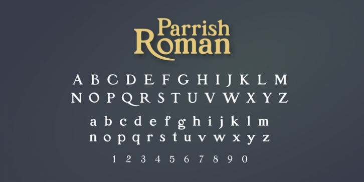 P22 Parrish font preview