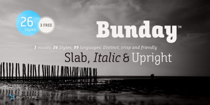 Bunday Slab font preview