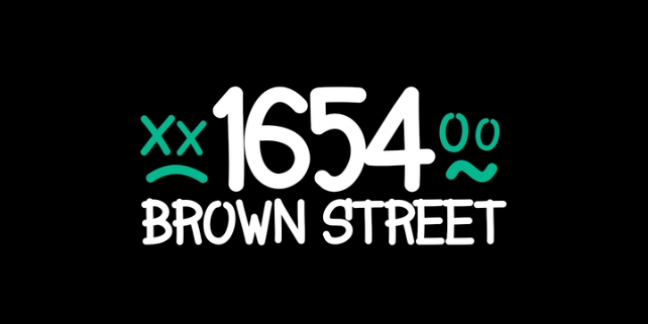 1654 Brown Street font preview