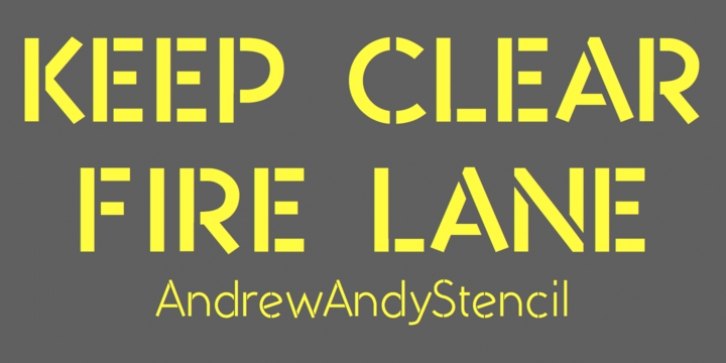 AndrewAndyStencil font preview